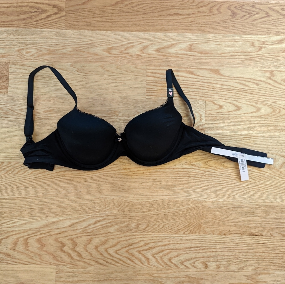 NWT Victoria Secret black bra 34D